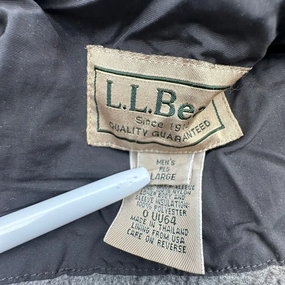 LL Bean Mountain Classic Water-Resist Men Large Jacket 0 UU64 PATCHED HOLE
